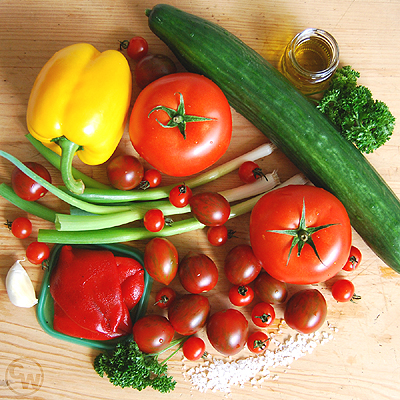 Zutaten für Gemüse-Gazpacho
